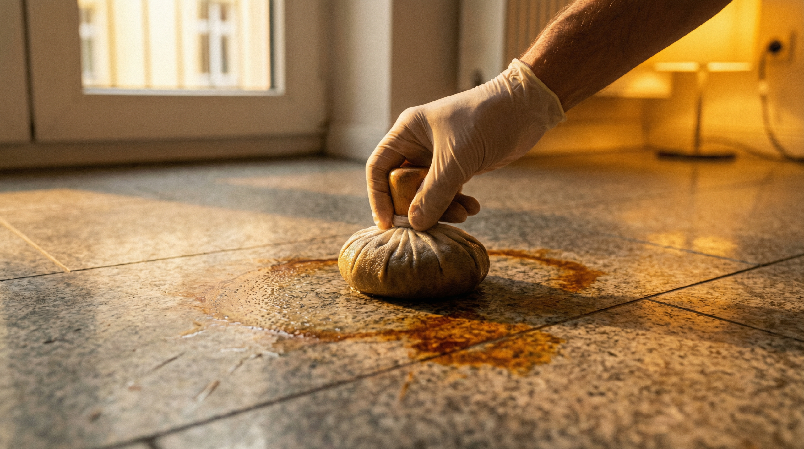 Rostflecken entfernen auf Granit und Marmor