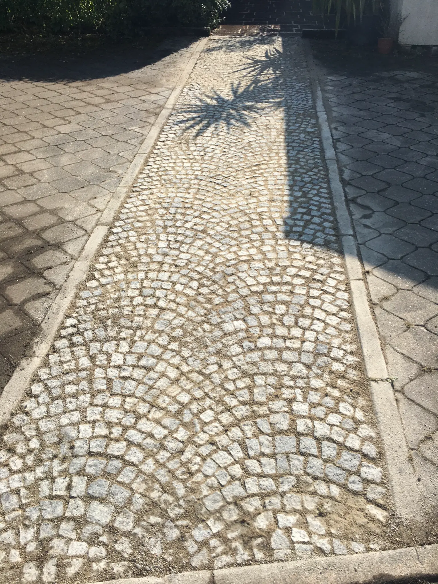 Naturstein Terrasse nach professioneller Reinigung Berlin – sauber und gepflegt