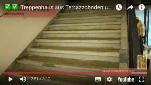 Altes Terrazzo Treppenhaus renovieren Beispiele. Betontreppe abschleifen und spachteln Stein-Doktor
